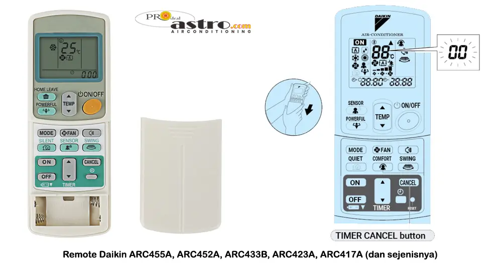 Remote Daikin ARC455A