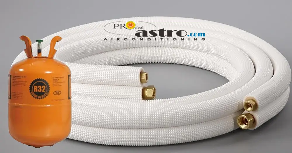 Pipa AC Split & Freon R32