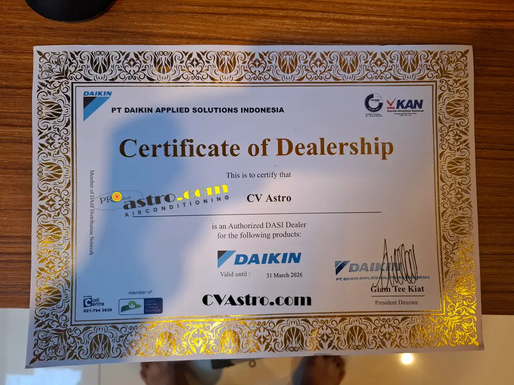 Dealer Resmi Daikin untuk tahun 2025-2026